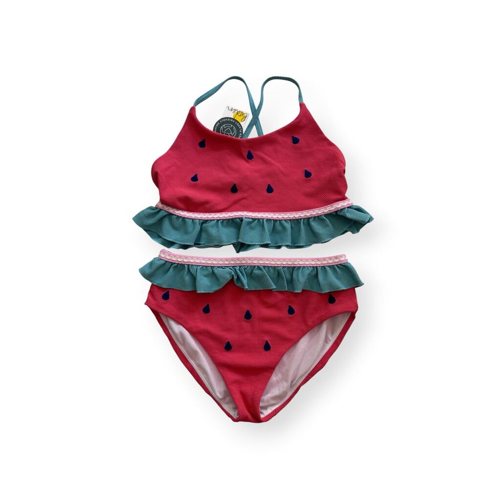 NWT Mini Boden watermelon two piece swimsuit